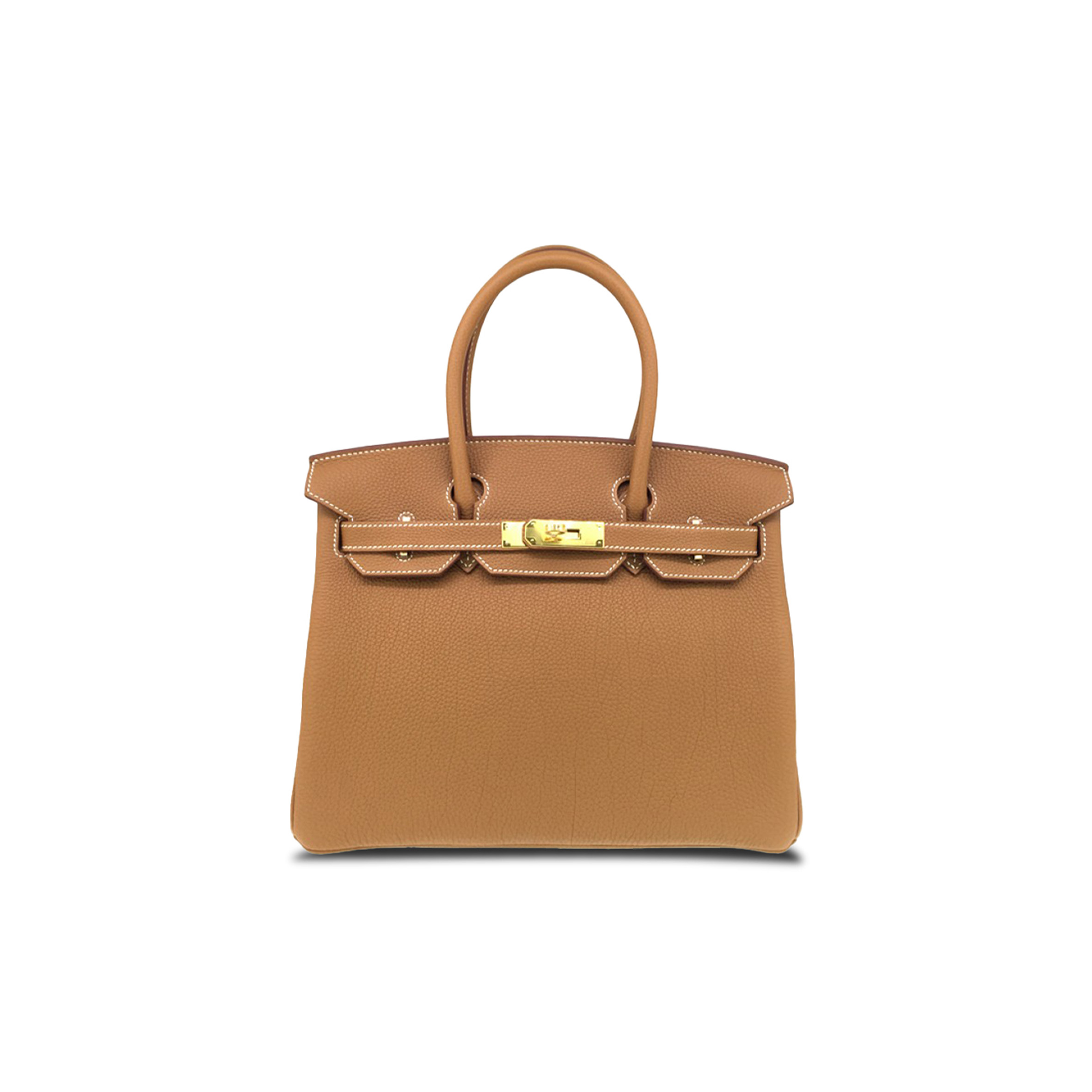 HERMES BIRKIN 30 EPSOM LEATHER GOLDEN BROWN GOLD BUCKLE HANDBAG H028369CC37 (30*23*15cm)